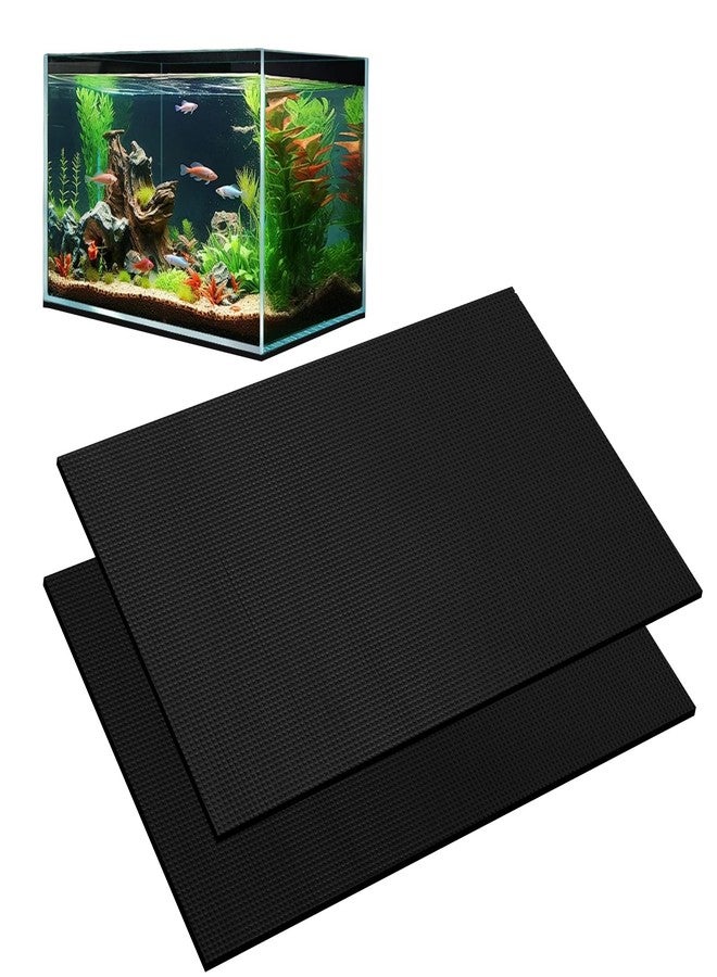 Wibeelee 2 Packs 23.6 x 15 Inch Aquarium Fish Tank Leveling Pad, 6mm Thick Foam Fish Tank Mat Non-Slip Neoprene Foam Shockproof Easy Cut for Water Stable Floor Protection Black - Image 1
